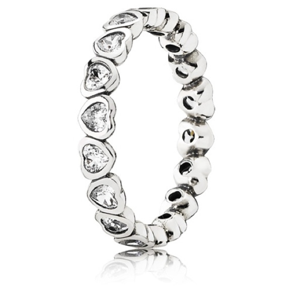 Pandora Forever More Hearts CZ Eternity Ring 50